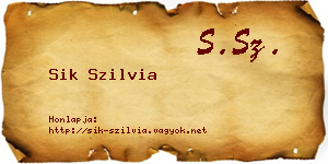 Sik Szilvia névjegykártya
